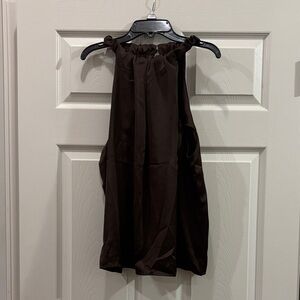 LOFT Chocolate Brown women’s sleeveless blouse